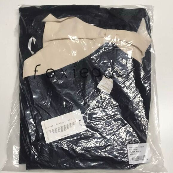 Anthropologie Foxiedox Cut Out Contrast Bow Halter Harlow Tuxedo Jumpsuit L NWT - Picture 15 of 16